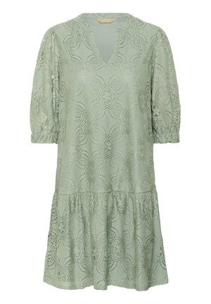 Culture, CUHENRIETTE OLU SHORT SLEEVE - Robe de jour - green milieu