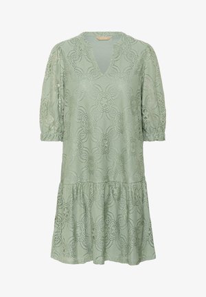 Culture, CUHENRIETTE OLU SHORT SLEEVE - Robe de jour - green milieu