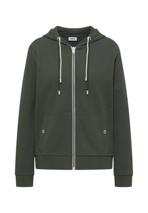 Cecil, LANGARM JACKE MIT KAPUZE UND STRUKTUR - Cardigan - dried olive green