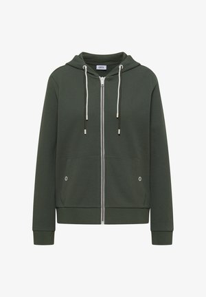 Cecil, LANGARM JACKE MIT KAPUZE UND STRUKTUR - Cardigan - dried olive green