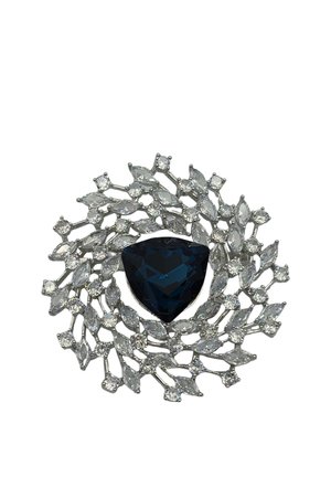 AZURE ELEGANCE - Brosche - blau/weiss/silber