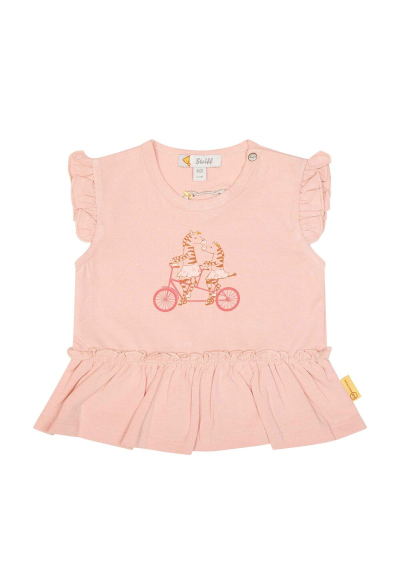 Steiff T-shirt print abrikoos Steiff T-shirt print abrikoos