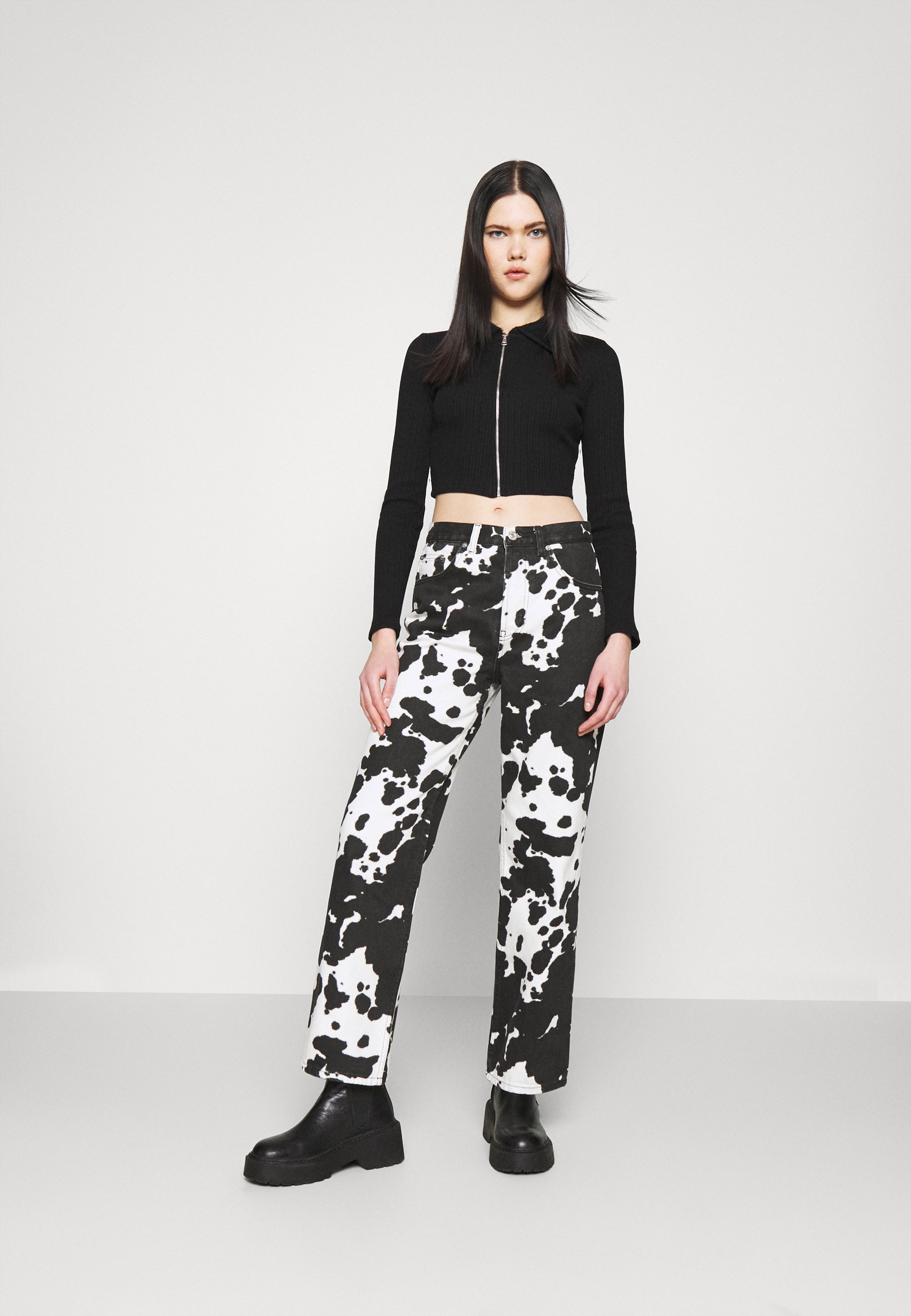 Topshop COW PRINT RUNWAY - Relaxed fit 