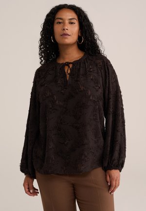 WE Fashion, Blouse - dark brown