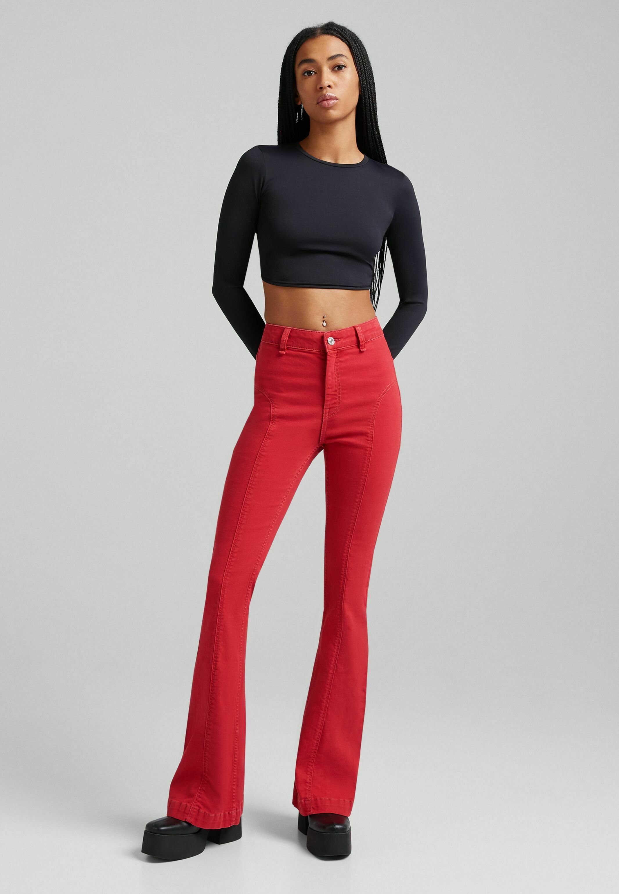 Bershka FLARED - Jeans bootcut - red/rosso - Zalando.it