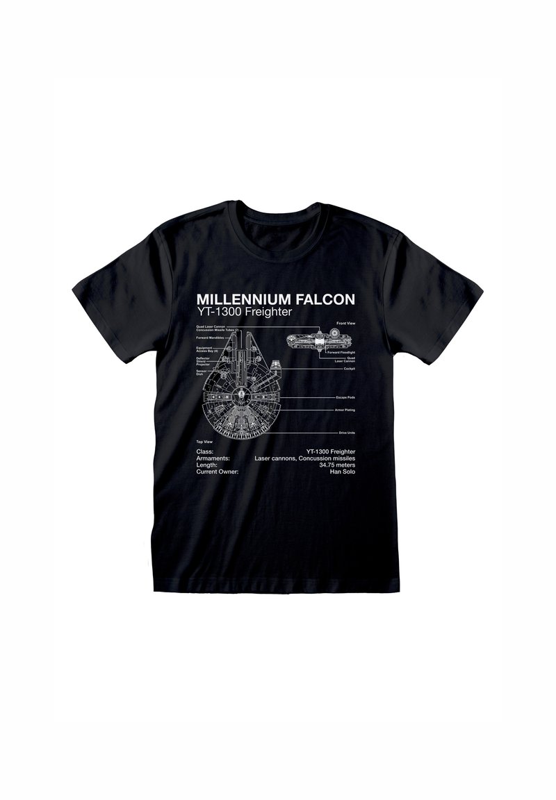 Henry Tiger STAR WARS MILLENIUM SKETCH - T-shirts print - black
