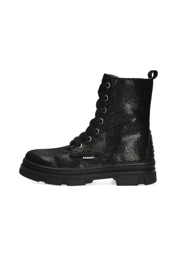 Schnürstiefelette - silver