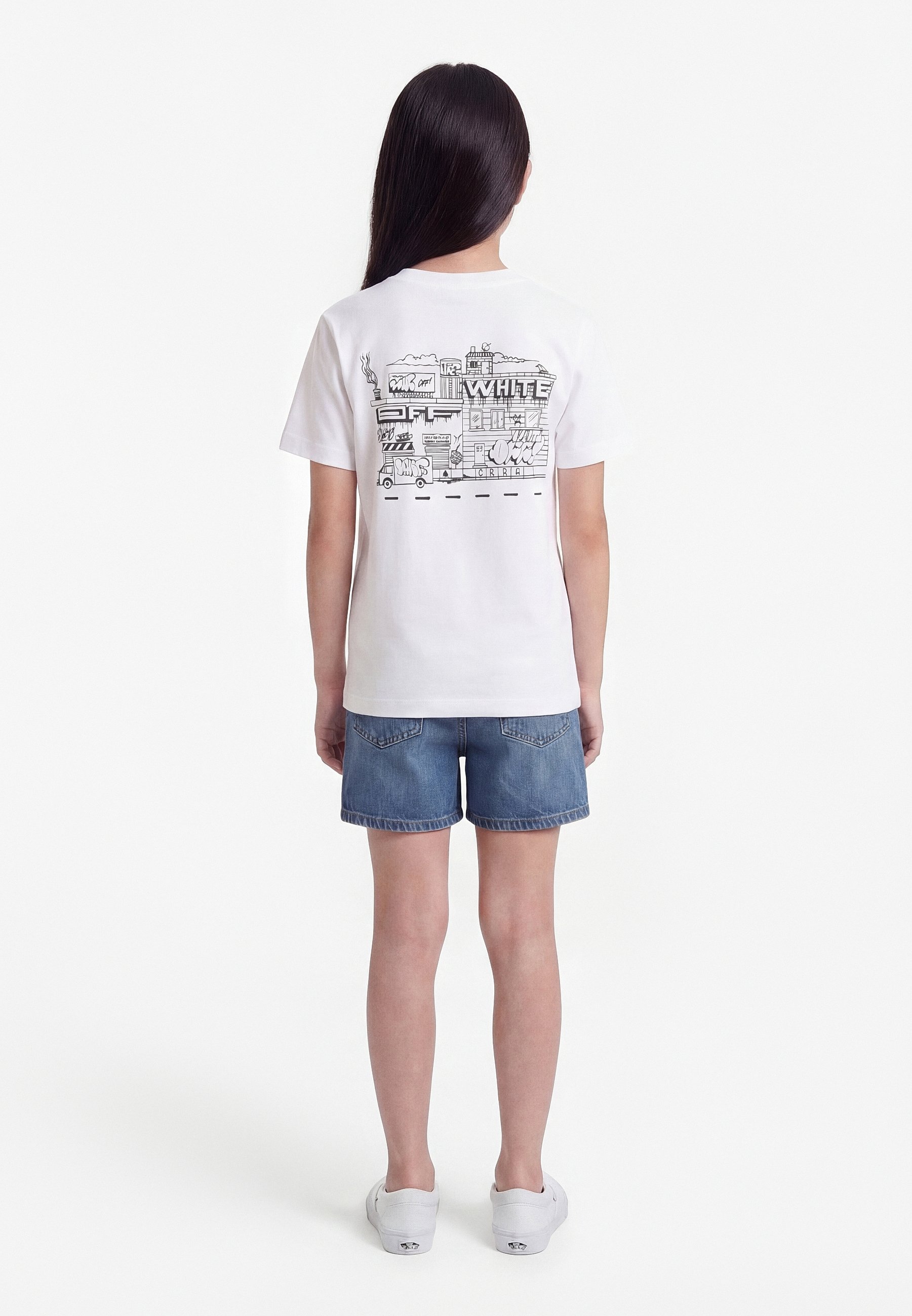 OFF-WHITE GRAFFITI TEE UNISEX - Print T-shirt - white - Zalando.ie