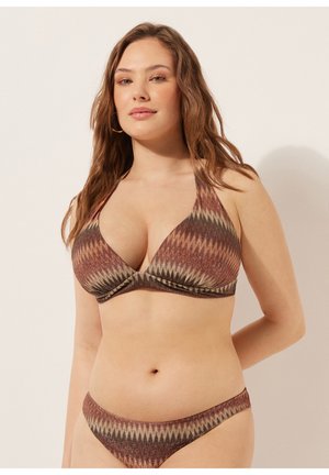 Calzedonia, GOLDEN CHEVRON TRIANGLE - Bikini pezzo sopra - brown