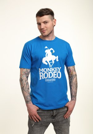 Henry Tiger MONKEY RODEO - T-shirt con stampa - royal blue