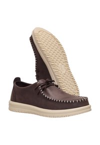 HEYDUDE WALLY NXT MOC - SLIP-ONS - Zapatos con cordones - mole brown wood ash