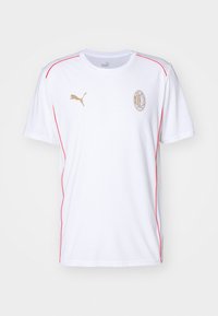 Puma AC MILAN CASUALS TEE - Sports T-shirts - white/red