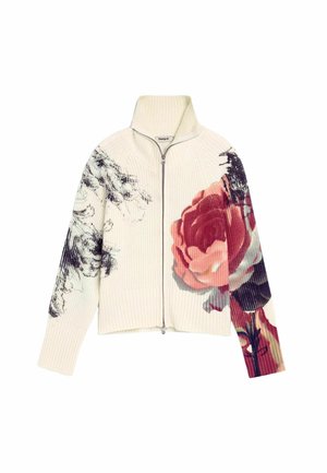Desigual, PRINTED ZIP JACKET - Cardigan - white