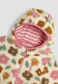 JoJo Maman Bébé FLORAL BORG HOODIE - REGULAR FIT - Flísová bunda - cream