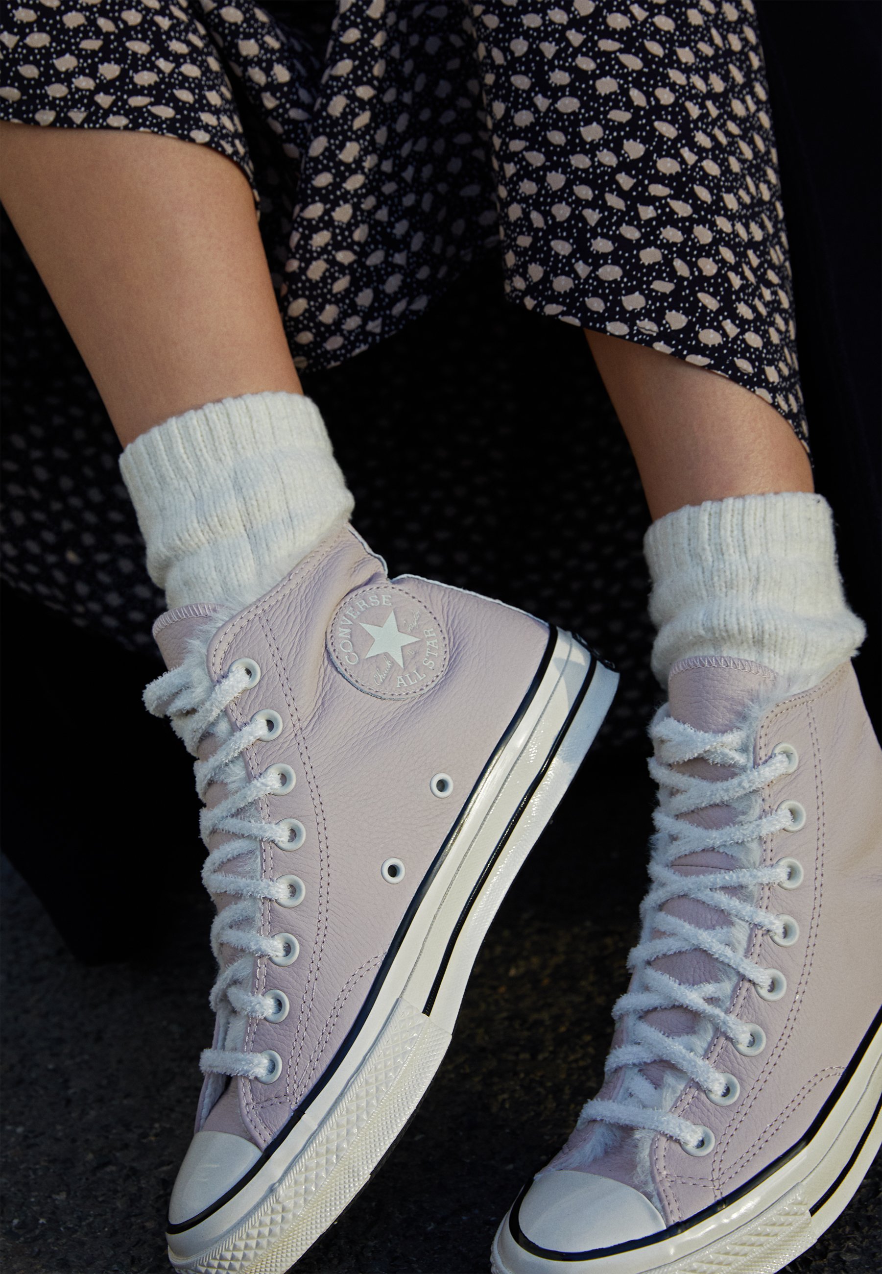 converse grise et rose