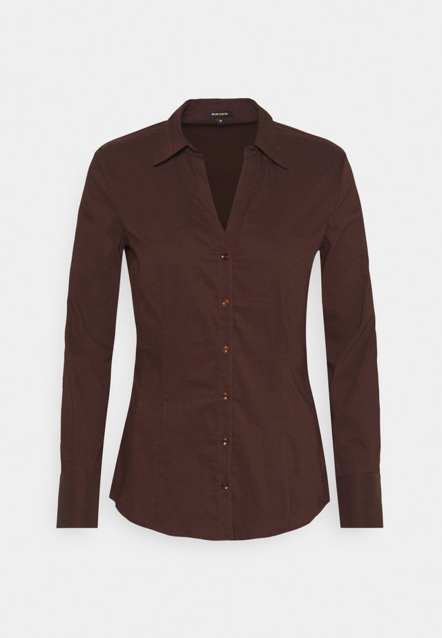BLOUSE SLEEVE - Skjortebluser - chocolate