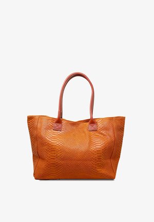 CHICCA BORSE, Shopping Bag - pitonato arancio