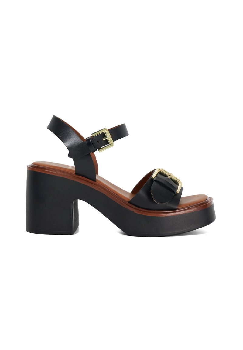 Dune London JUPITER - Sandalen met plateauzool - black