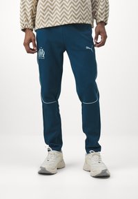 Puma OLYMPIQUE MARSEILLE CASUALS  - Sporto klubų atributika - ocean tropic/turquoise surf