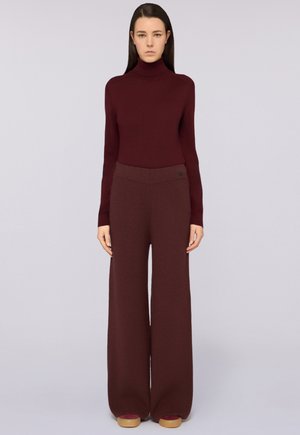 PALAZZO IN MISTO  - Pantalones - brown bologna