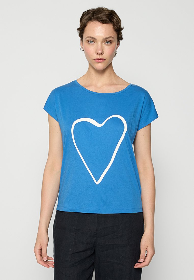 Marc O’Polo T-shirt print lichtblauw