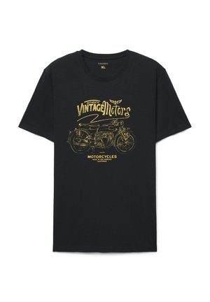 CON MOTO VINTAGE - T-shirt con stampa - nero