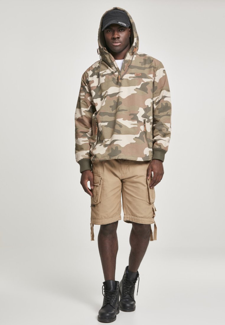 Coupe-vent Brandit Luke Pour Homme - Style Vintage Avec Détails Cuir, Doublure Polaire, Imperméable
