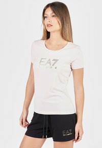 EA7 Emporio Armani EVOLUTION  - T-shirt con stampa - mauve chalk
