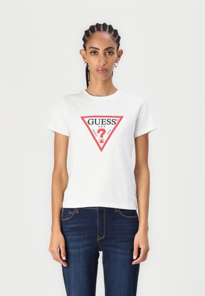SLIM ICONIC - Print T-shirt - pure white