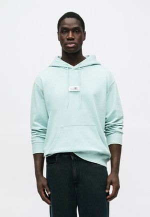 Mikina s kapucňou - light turquoise