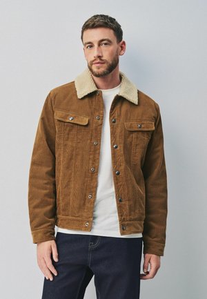 Next, REGULAR FIT - CORD BORG LINED TRUCKER JACKET - Light jacket - tan brown