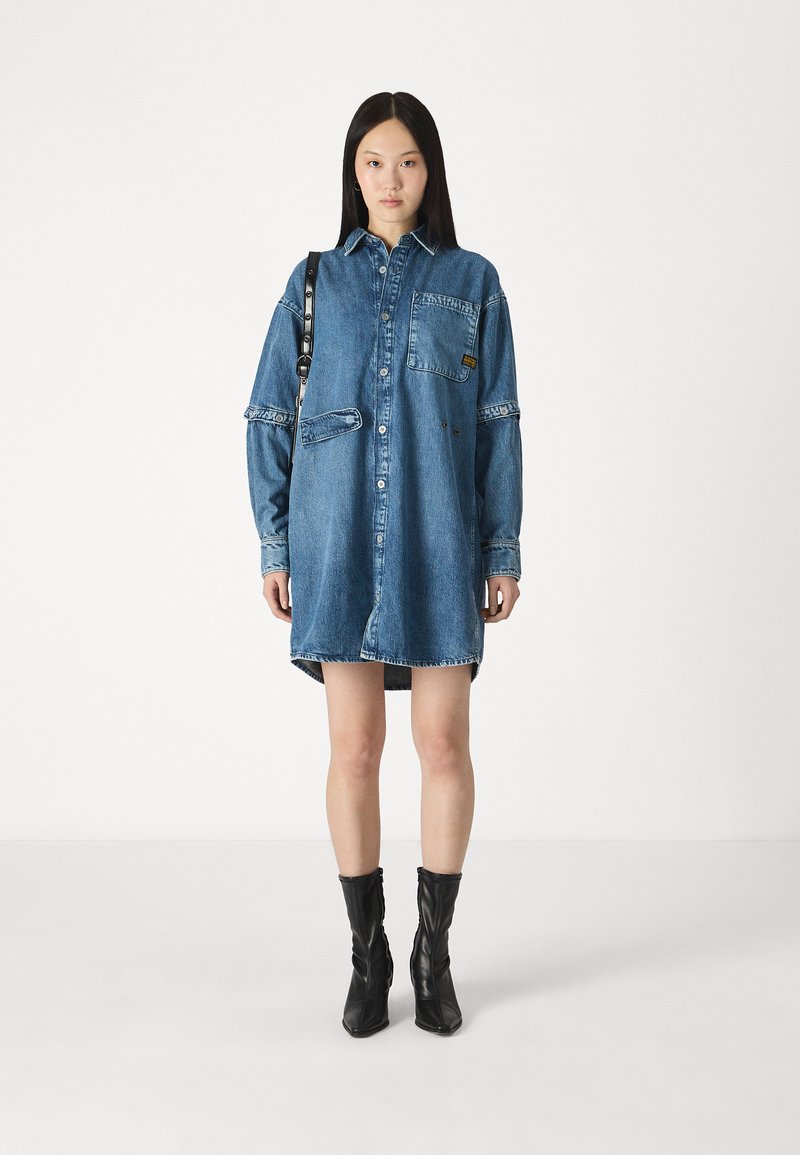 faded denim shirt dress Rails | Kahlo Dress - Faded Indigo | Premium Cotton | Size XXS