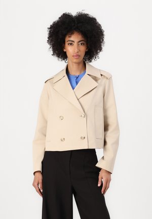 CROP TRENCH - Šineļveida mētelis - open beige