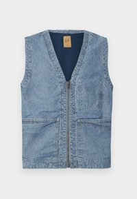 DENIM VEST - Mellény - blue chambray