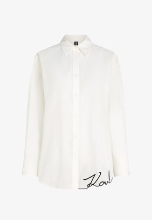 KARL LAGERFELD, SIGNATURE OVERSIZED SHEER BEACH - Accessoire de plage - cannoli cream