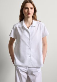 Stefanel WITH SHORT SLEEVES - Hemdbluse - optical white