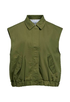 Object, VEST ELASTIC HEM - Vest - bronze green