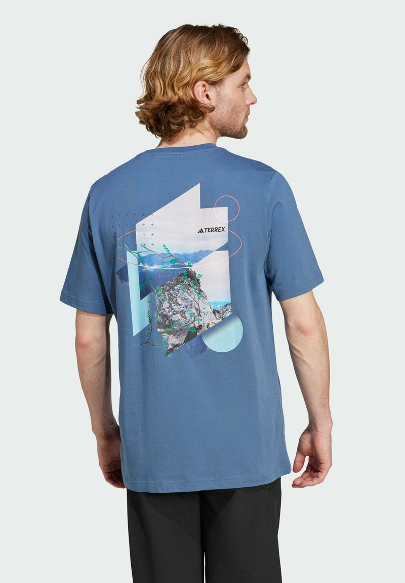 Adidas Terrex TERREX BACK GRAPHIC TSHIRT - Sportovní tričko - steel