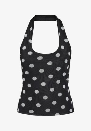 Noisy May, NMDOTTIE HALTER NECK - Μπλούζα - black/white