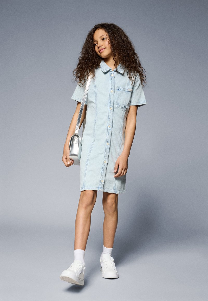 Calvin Klein Jeans DRESS - Denim dress - clean sky blue/blue denim -  Zalando.ie
