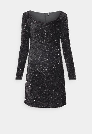Vero Moda VMZIGGY SHORT SEQUIN DRESS - Kokteilikleit/peokleit - black
