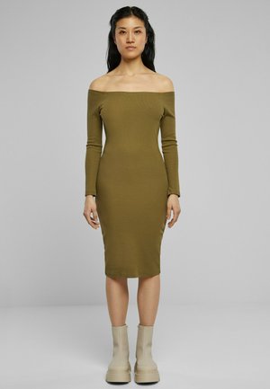 OFF SHOULDER LONGSLEEVE - Svetríkové šaty - tiniolive