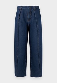 THE BOWED TROUSER - Mom Jeans - dark-blue denim