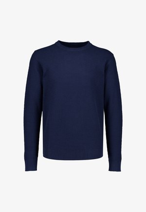 Lindbergh, LINDBERGH STRUCTURE O-NECK KNIT L/S - Neule - navy