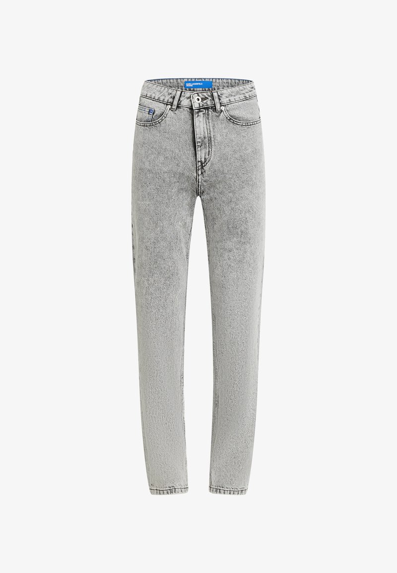 Karl Lagerfeld Jeans, Dames, High Rise Straight Denim, Straight Pijpen, Washed Light Grey, 2430 Karl Lagerfeld Jeans, Dames, High Rise Straight Denim, Straight Pijpen, Washed Light Grey, 2430