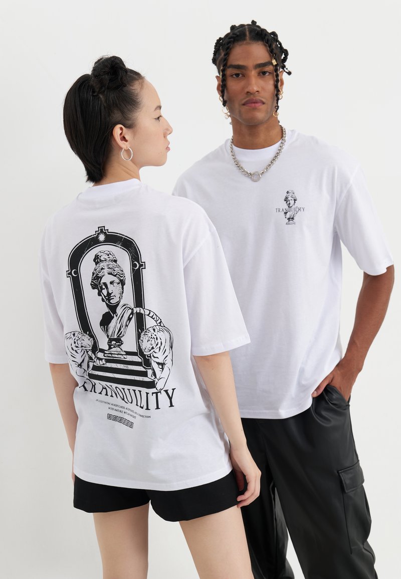 YOURTURN UNISEX - T-shirt print - white