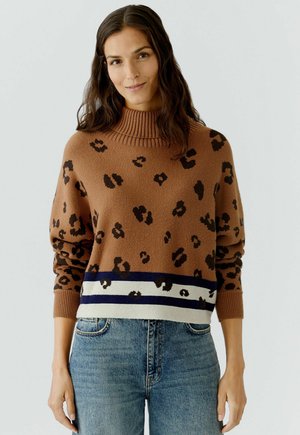 Pullover - dk camel blue