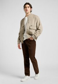 Lee WOBBLY TEE - REGULAR FIT - Pitkähihainen paita - ecru