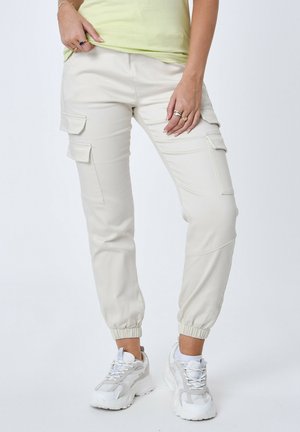 Project X Paris JOGG JEAN À POCHES MULTIPLES - Pantalon cargo - greige