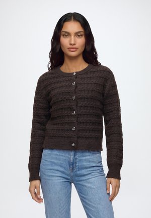 ONLY, ONLCABALA LS CABEL CARDIGAN CC KNT - Жилетка - coffee bean